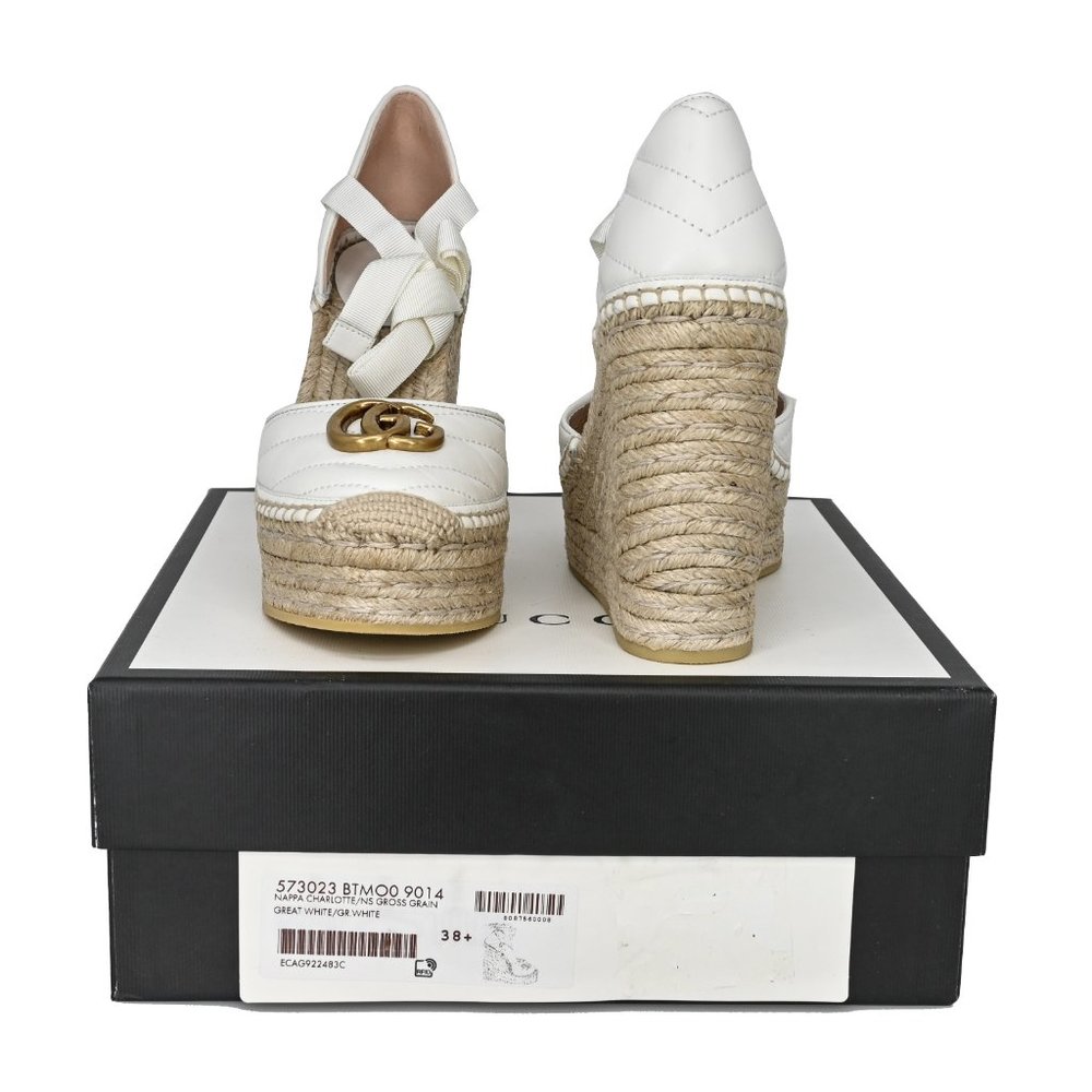 Gucci GG Marmont Matelassé Leather Espadrille Platform - Picture 7 of 13